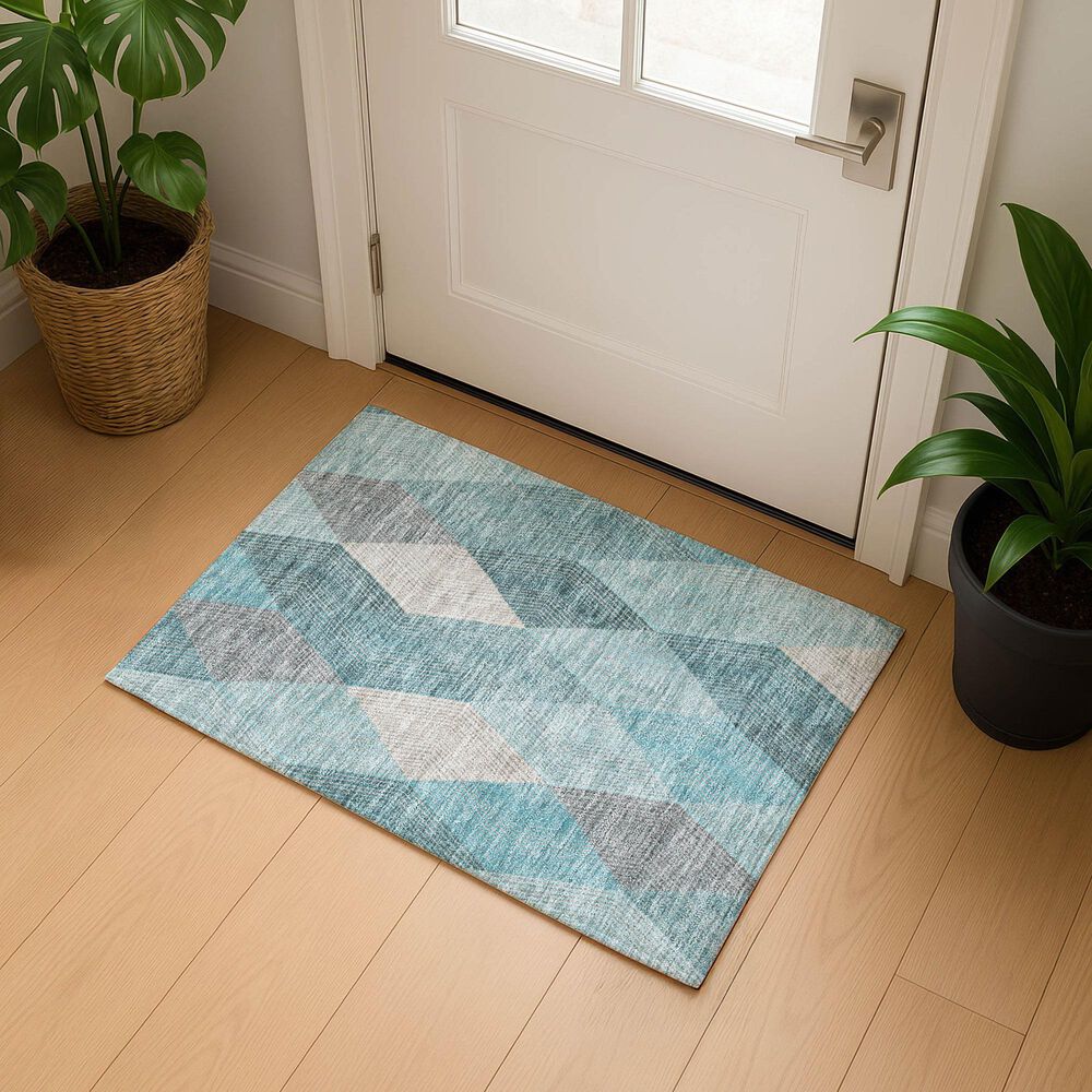 Dalyn Rug Company The Reserve TR11 Turquoise 2&#39;6&quot; x 3&#39;10&quot; Indoor/Outdoor Area Rug, , large