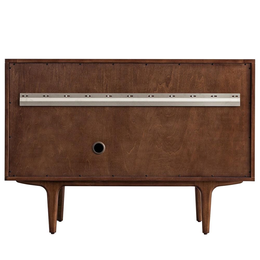 James Martin Vanities Amberly 48&quot; Single Bathroom Vanity in Mid-Century Walnut with 3 cm Lime Delight Quartz Top and Rectangular Sink, , large