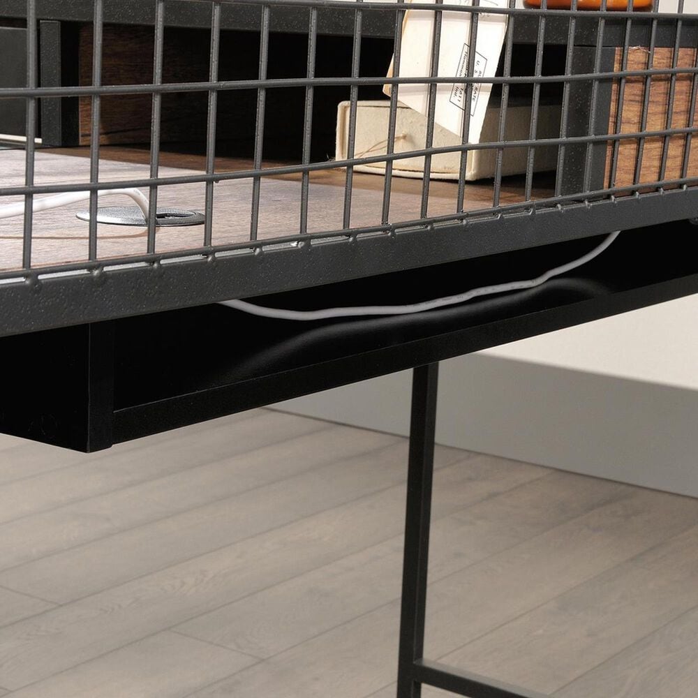 Sauder Boulevard Cafe L-Shaped Desk in Vintage Oak and Black, , large