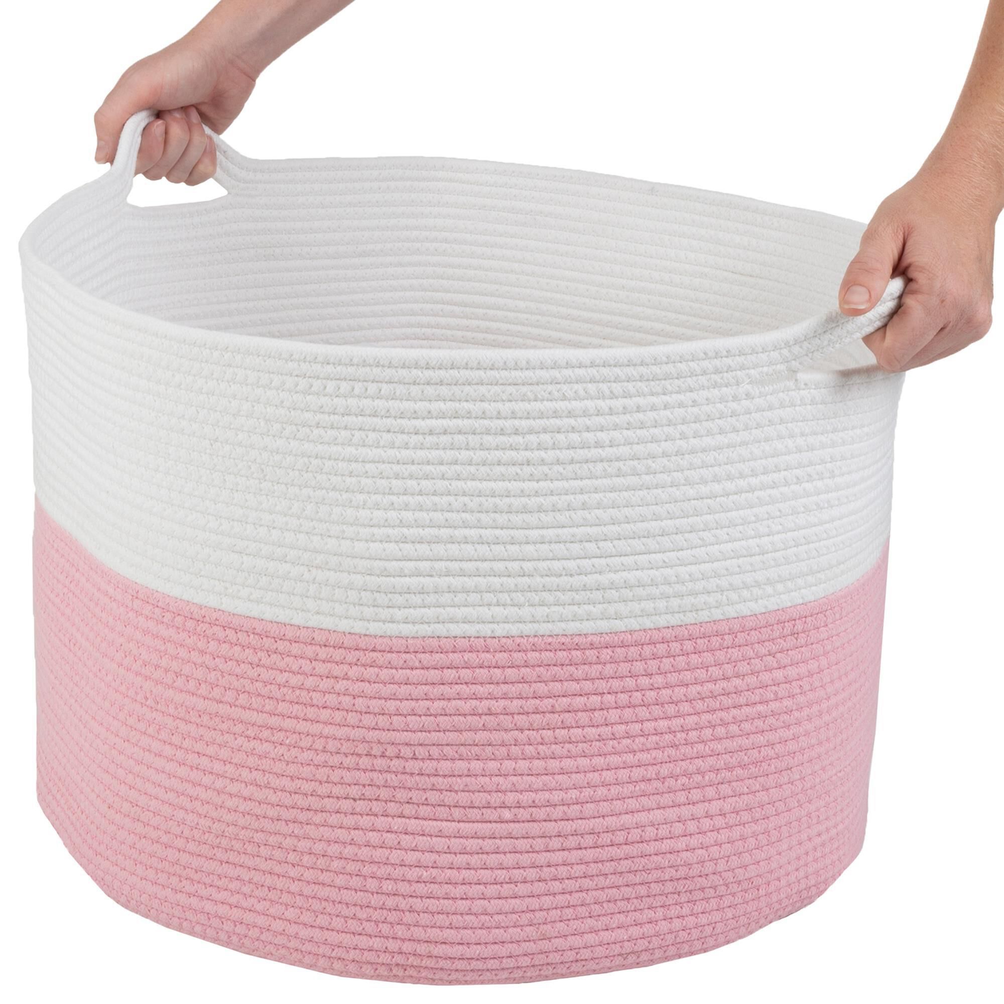 Pink shop washing basket