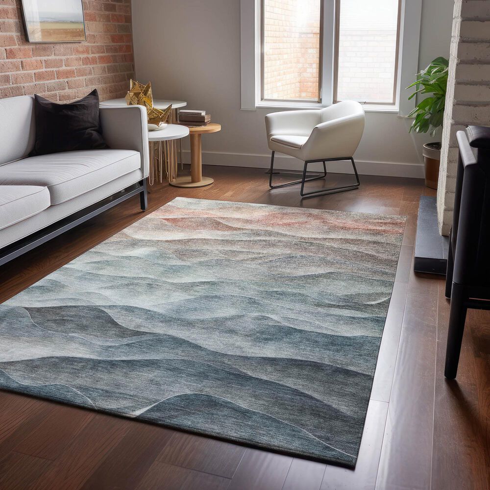 Dalyn Rug Company Pacifica PA2 9&#39; x 12&#39; Teal Area Rug, , large