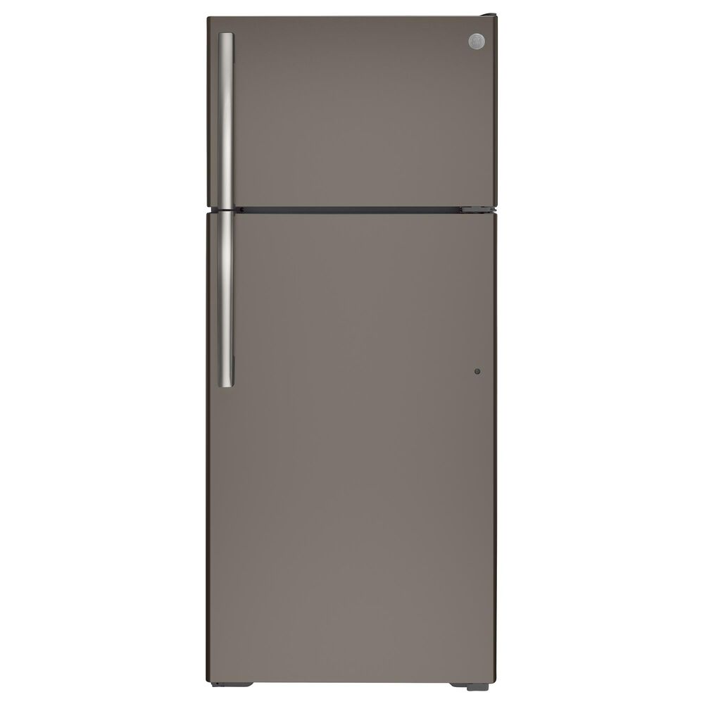 GE Appliances 17.5 Cu. Ft. Top Freezer Refrigerator with Reversible Door in Slate, , large