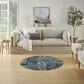 Nourison Garden Oasis GOA02 Navy 4" Round Indoor/Outdoor Area Rug, , large