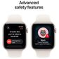 Apple Watch SE 3 (GPS) 44mm Aluminum Case with Sport Band - S/M in Starlight and 2-Year AppleCare+, , large