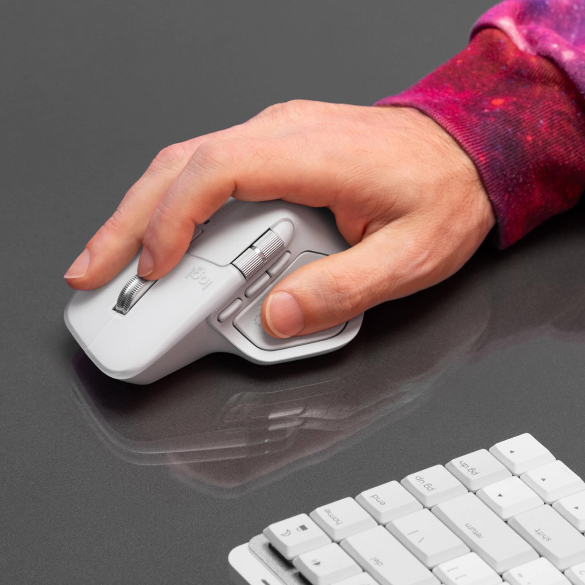 Logitech MX Master 4 Wireless Mouse for Mac in White Silver