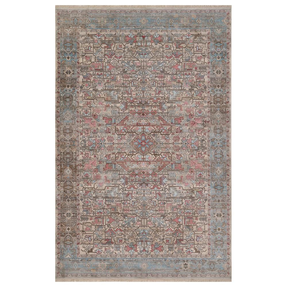 Momeni Izmir IZ-12 5" Round Multicolored Area Rug, , large