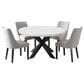 Steve Silver Xena 5-Piece Round Dining Set in White and Ebony, , large