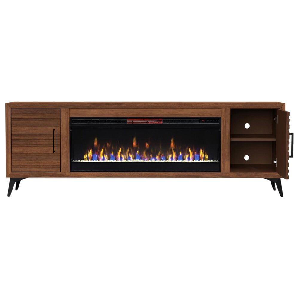 Legends Home Malibu 78" Fireplace Console in Bourbon, , large