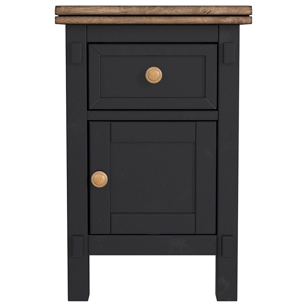 A-America Stormy Ridge End Table in Chickory and Slate Black, , large