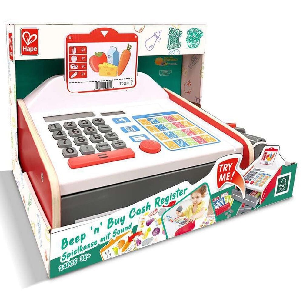Hape Toys Beep and Buy Cash Register in Multicolor, , large