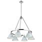 Golden Lighting Orwell 6-Light Chandelier with Dusky Blue Shade in Chrome, , large