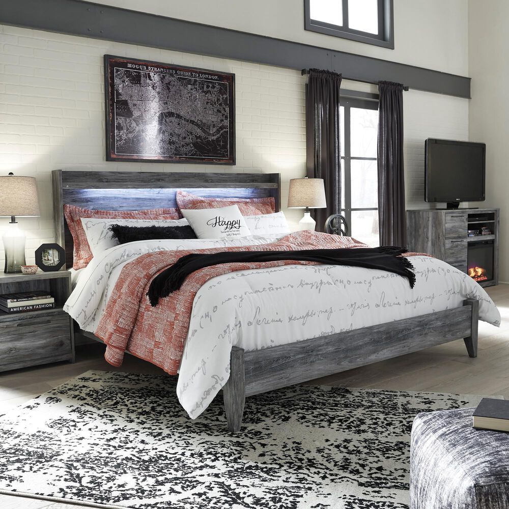 Ashley Baystorm 3 Piece King Bedroom Set in Gray, , large