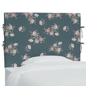 Rachel Ashwell Luella Twin Slipcover Headboard in Dancing Dahlia Emerald, , large