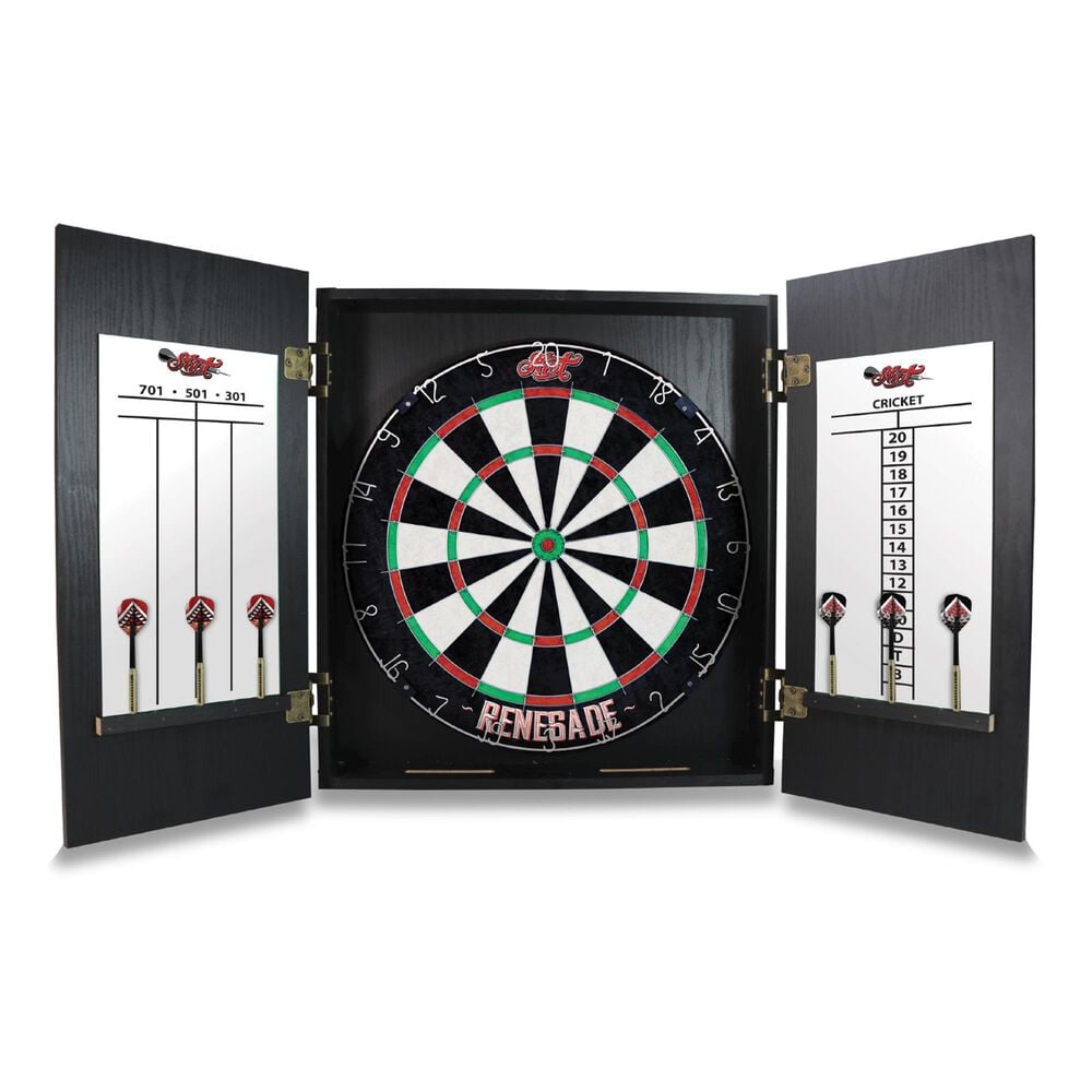 Brunswick Billiards Dartboard Cabinet in Black, , large