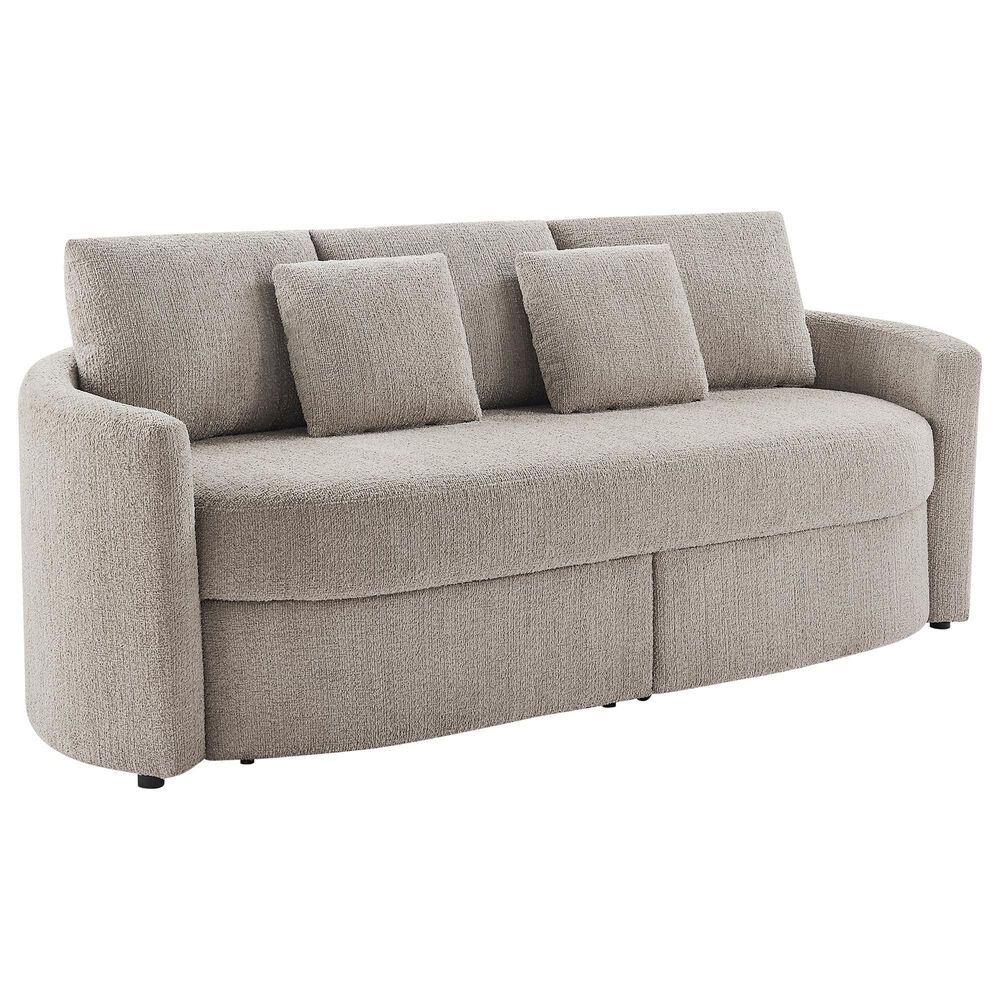 Lifestyle Solutions Beckett Stationary Storage Sofa in Taupe, , large