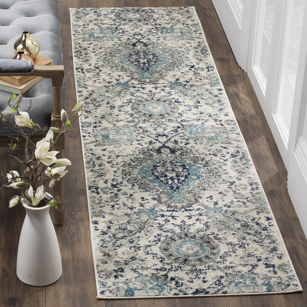 Safavieh Madison MAD600C 2&#39;3&quot; x 8&#39; Cream and Light Grey Runner, , large