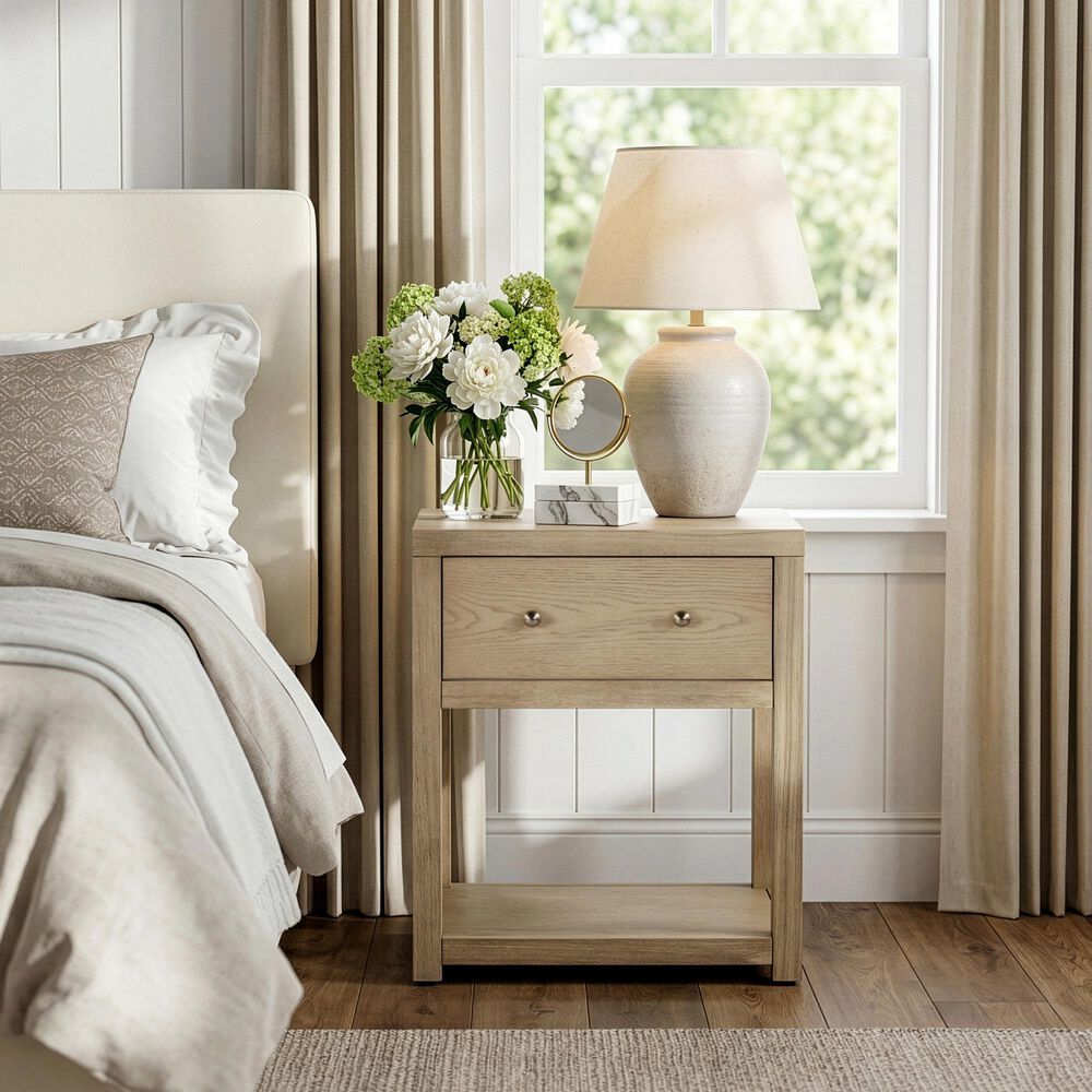 Butler Specialty Company Nora 1-Drawer 21" Nightstand in Light Oak, , large