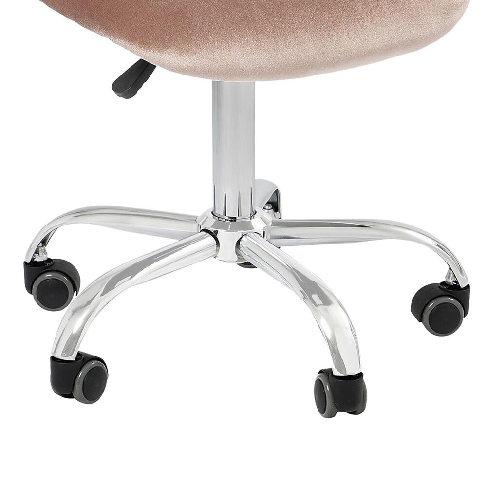 Impressions Vanity Heart Swivel Vanity Chair with Pink Cushion in Matte