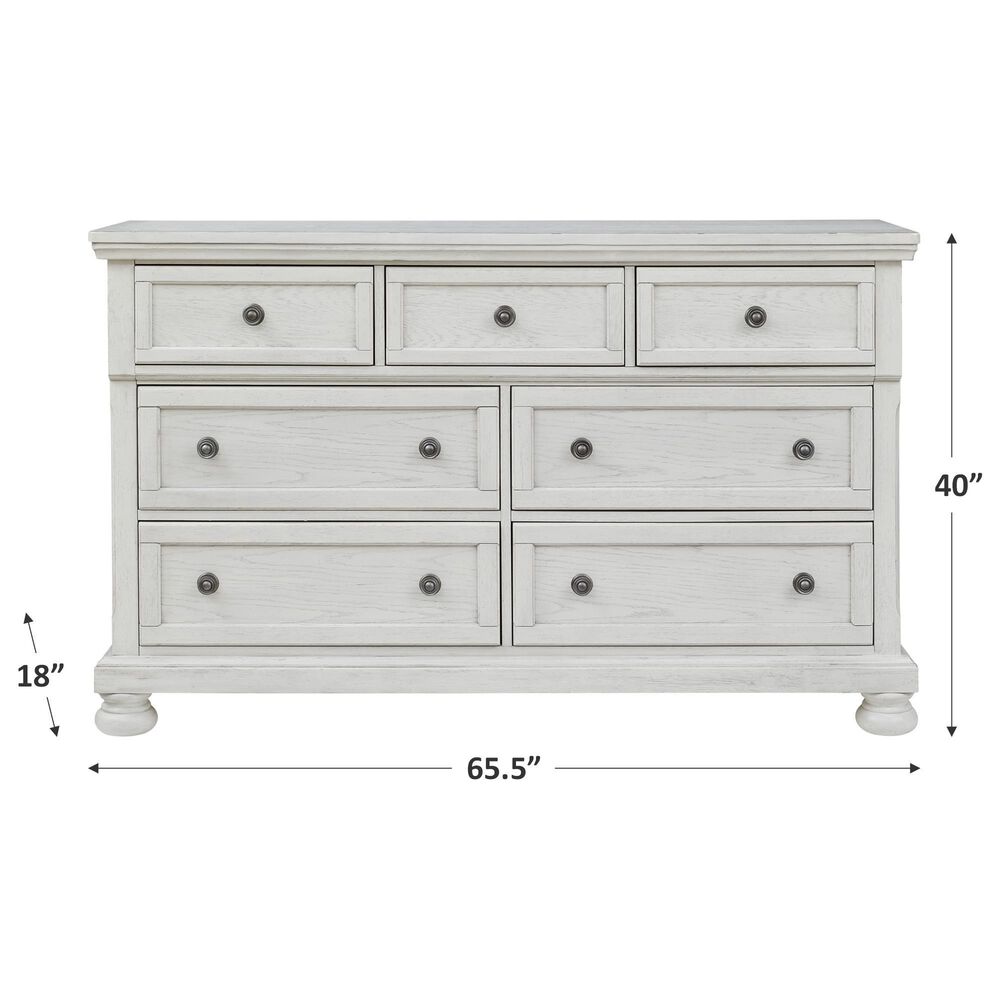 Ashley Robbinsdale 7 Drawer Dresser in Antique White, , large