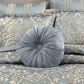 J. Queen New York Lorenzo 15" Round Throw Pillow in Blue, , large