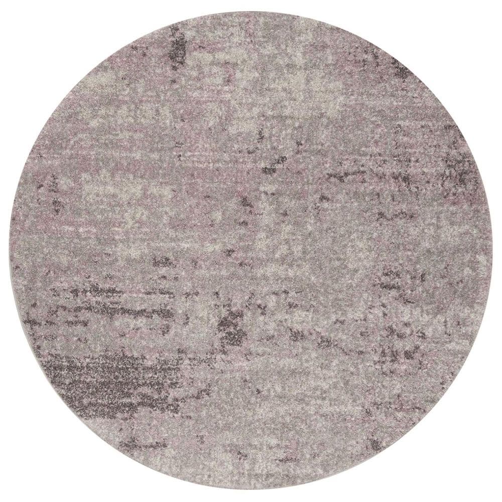 Safavieh Adirondack ADR130M 4" Round Light Grey and Purple Area Rug, , large