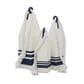 Maple and Jade 3-Piece Buoy Decorative Sculpture Set with Rope in Distressed White and Navy Blue, , large