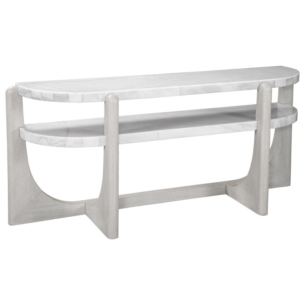 Bassett Mirror Gavin Console Table in White and Driftwood, , large