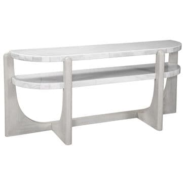 Bassett Mirror Gavin Console Table in White and Driftwood, , large
