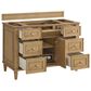 James Martin Vanities Lorelai 48" Single Vanity in Light Natural Oak with 3 CM Carrara White Marble Top, , large