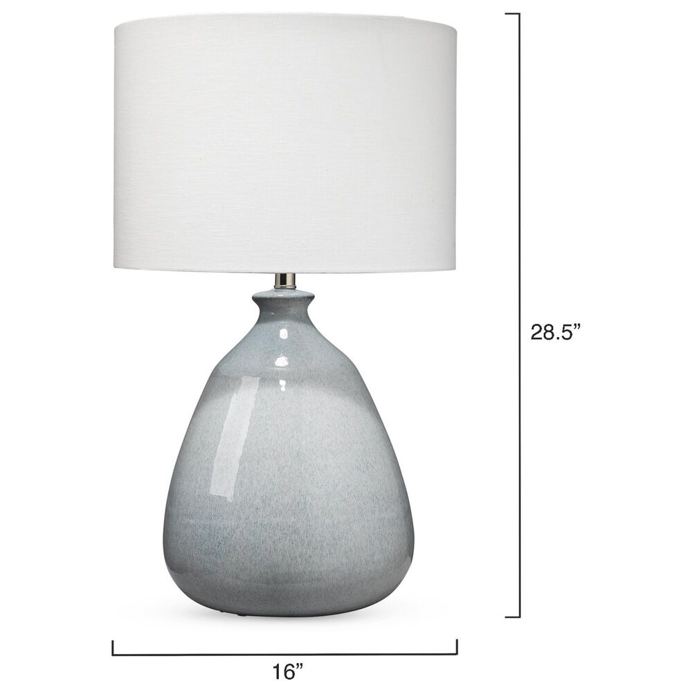 JYC Levi Table Lamp in Blue Reactive Glaze, , large