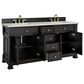 James Martin Vanities Brookfield 72" Double Bathroom Vanity in Black Onyx with 3cm Lime Delight Quartz Top and Rectangular Sinks, , large