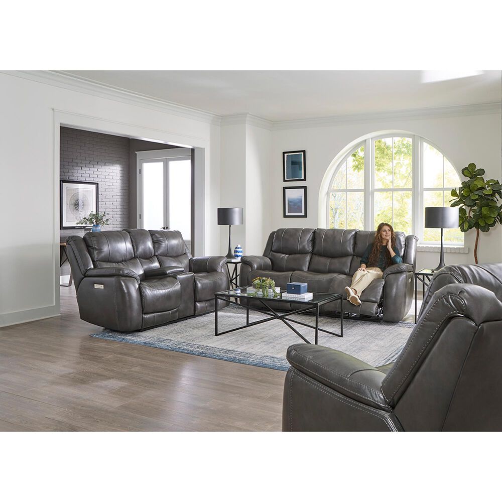 Homestretch Custom Comfort Power Reclining Loveseat in Galaxy Gray, , large