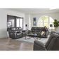 Homestretch Custom Comfort Power Reclining Loveseat in Galaxy Gray, , large