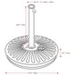 CorLiving Round Umbrella Base in Dark Grey, , large