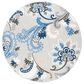 Safavieh Cabana CBN305F 6"7" Round Grey and Blue Indoor/Outdoor Area Performance Rug, , large