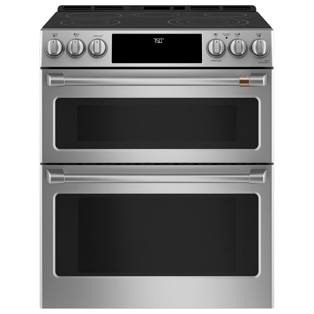 Cafe 30" Slide-In Double Oven Electric Range in Stainless Steel, , large