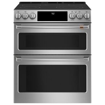 Cafe 30" Slide-In Double Oven Electric Range in Stainless Steel, , large