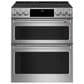Cafe 30" Slide-In Double Oven Electric Range in Stainless Steel, , large
