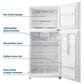 Element 18.1 Cu. Ft. Top Freezer Refrigerator in White, , large
