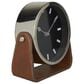Maple and Jade Decorative Table Clock with Brown Leather Stand in Polished Gold, , large