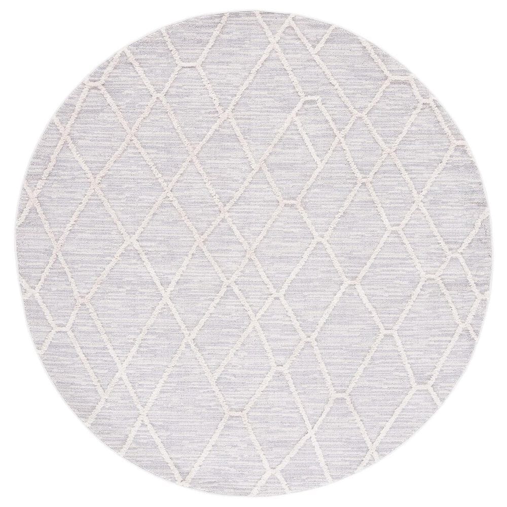 Safavieh Marrakesh MRK514 6&#39;7&quot; Round Ivory and Grey Area Rug, , large