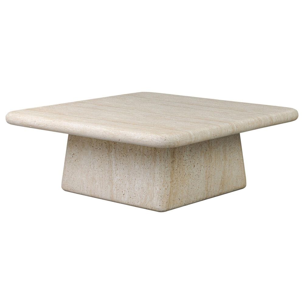 Four Hands Cava Outdoor Coffee Table in Textured Sand Concrete, , large