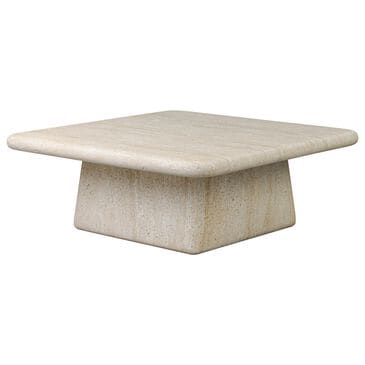 Four Hands Cava Outdoor Coffee Table in Textured Sand Concrete, , large