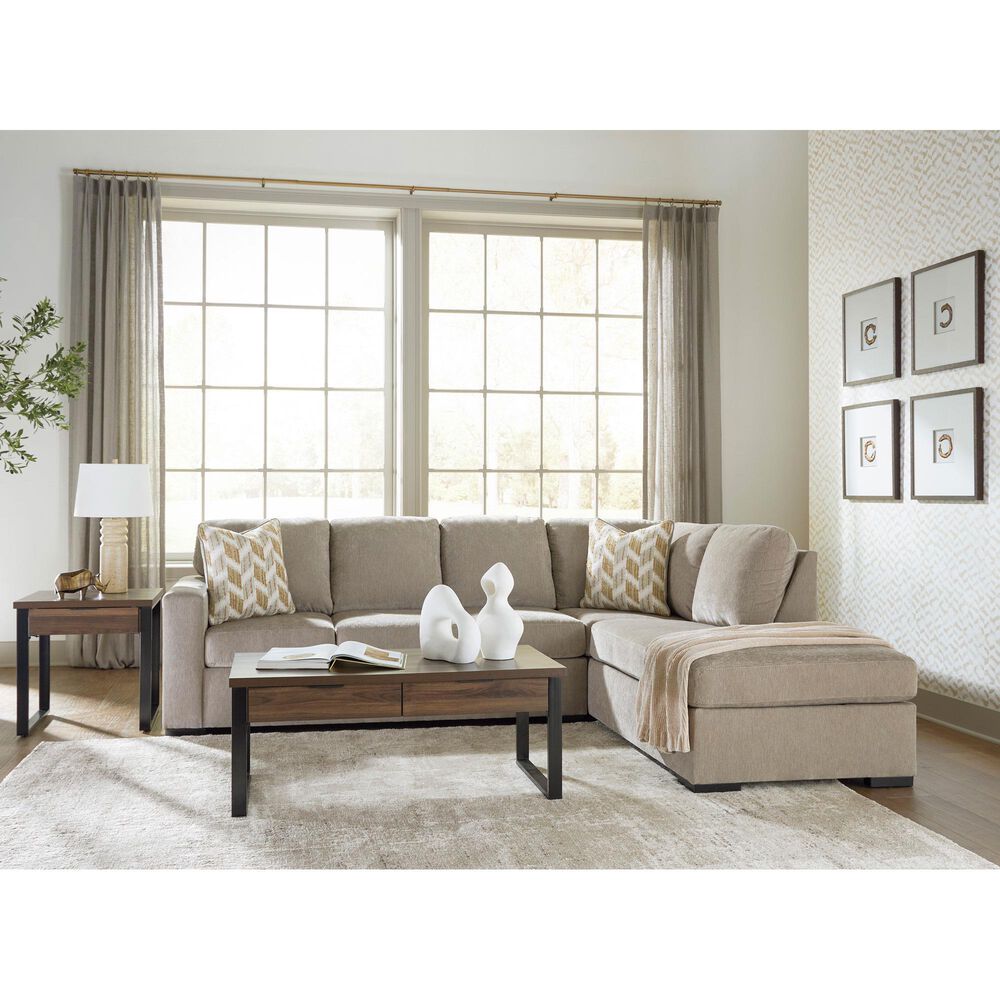 Ashley Bridgepoint 2-Piece Right Facing Sectional with Chaise in Stone, , large