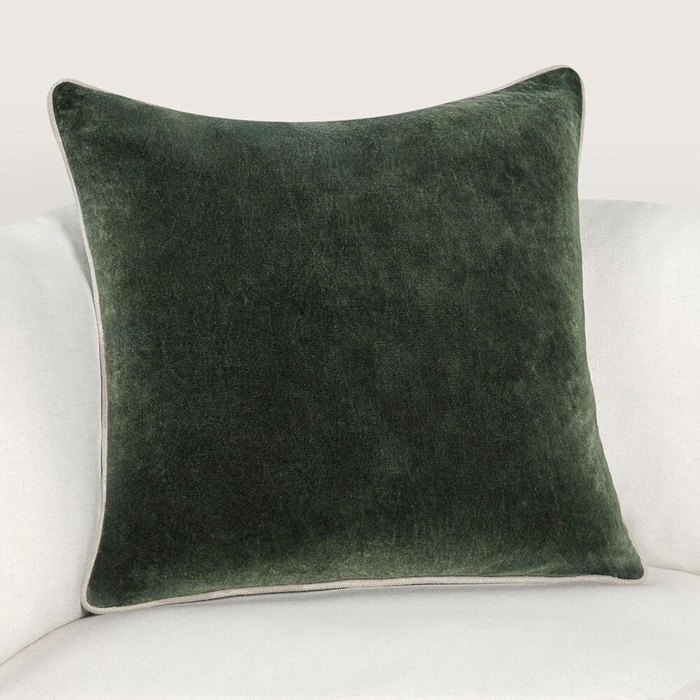 Classic Home Heirloom 22&quot; x 22&quot; Throw Pillow in Forest Green and Natural, , large