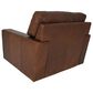 Bordeaux & Co Leather Swivel Chair in Brown, , large