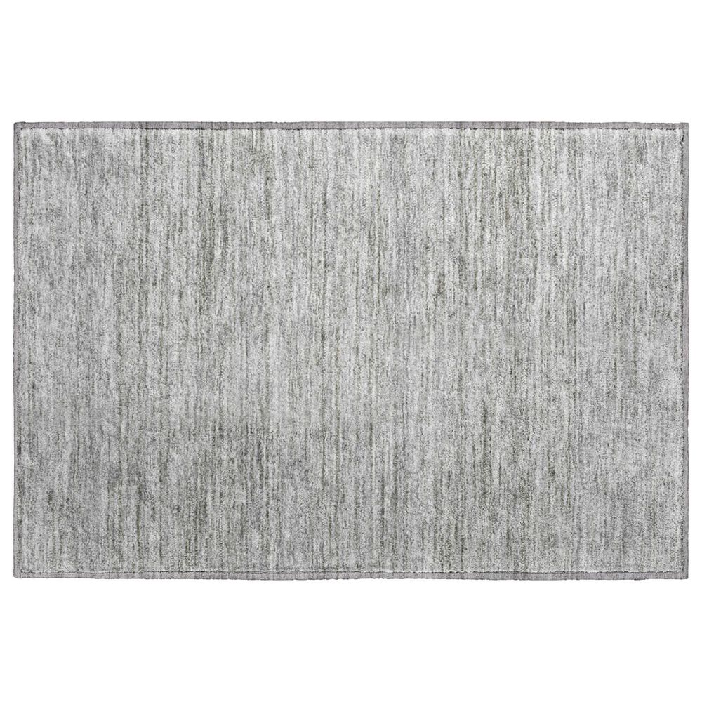 Dalyn Rug Company Soft Essentials Solid Silver 2"6" x 3"10" Indoor/Outdoor Area Rug, , large