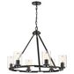 Golden Lighting Monroe 6-Light Chandelier in Matte Black and Gold, , large