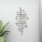 Maple and Jade 20" x 42" Glam Abstract Wall Decor in Matte Taupe and Silver, , large