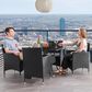 CorLiving Parksville Patio Dining Chair in Black and Ash Gray (Set of 2), , large